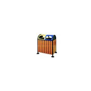 Stainless Steel and wooden structure Recycling containers Bins for Outdoor,Park,Plaza,Schools