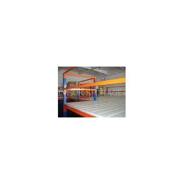 Riffled Plate Floor Board Mezzanine Racking System , Multi - Tier Steel Platform