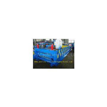 Roof Panel Glazed Tile Roll Forming Machine With 18 Forming Stations 0.3mm - 0.7mm