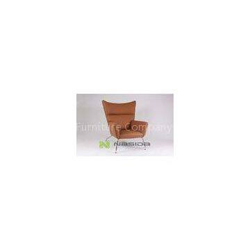 hotel Carl Hansen CH445 Wing Chair , inside Brown Leather Lounge Chairs ODM