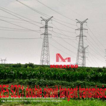 MEGATRO 220KV 2E5 SZC1 double circuit tangent transmission tower