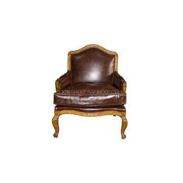 Home Furnishing Traditional Studded Leather Occasional Chairs