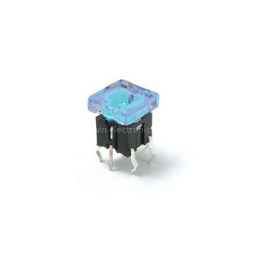 6.0X6.0 DIP Type illuminated Tact Switches with  cap，LED tactile switches