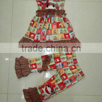 Factory Price Printed Icing Ruffle Custom Wholesale Kids Wear