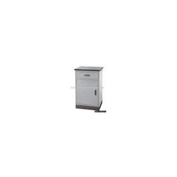 Medical cabinet with stainless steel top surface and base