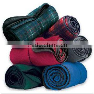 Waterproof Picnic Polyester Check Printed Polar Fleece Blanket