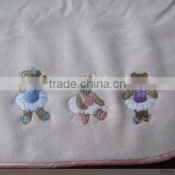 microfiber embroidered blanket