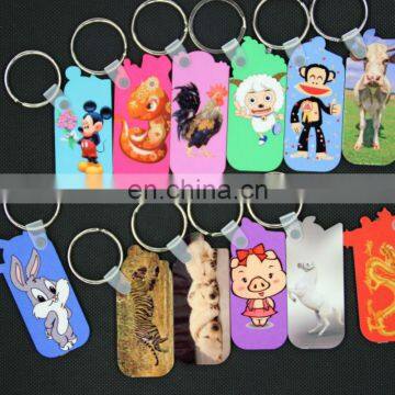 DIY sublimation heat transfer MDF blank key chain of 12 Chinese zodiac signs