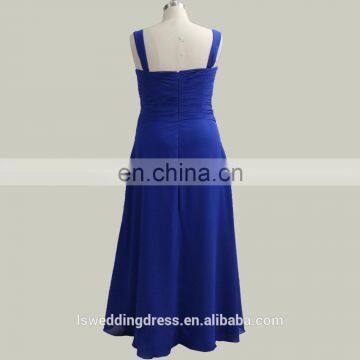 RP0044 Real Sample Dress Half Sleeve Jacket Ruched Top Beaded Floor Length Long Blue Evening Dresses Chiffon Evening Gowns