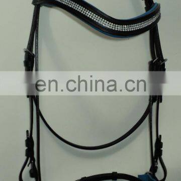 FANCY LEATHER SNAFFLE BRIDLE. photo-3