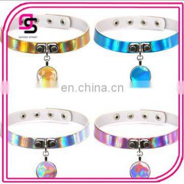 2017 Fashionable pendant colorful laser choker