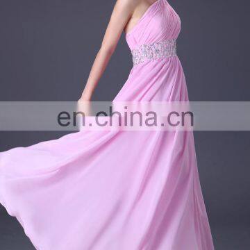 Grace Karin Latest Design One Shoulder Chiffon Ladies Long Evening Party Wear Gown CL3410-1# photo-3