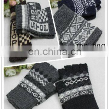 Wholesale Fashion wool gloves acrylic knit gloves, knit magic gloves, knit fingerless gloves JDG-R3