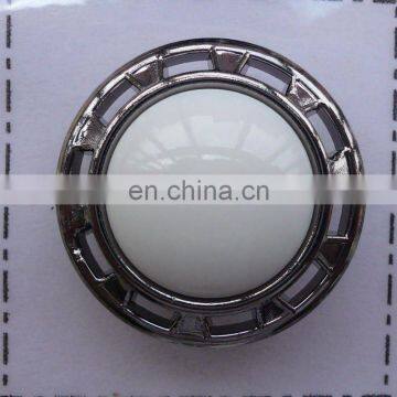 low price nickel free white plating silver combined shank button for wholesale