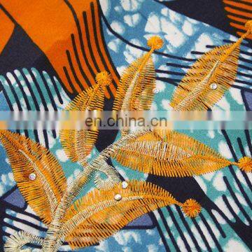 2016 Hot Selling African 6 Yards Colorful Wax Printed Guipure Lace Fabric for Party photo-4