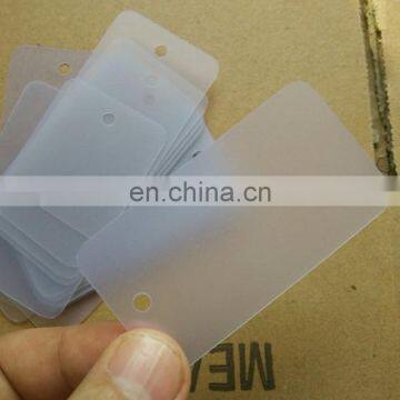 Transparent pvc swing tag 28c thickness for clothing/bag/luggage