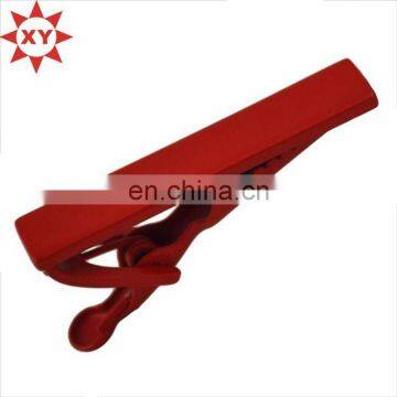 New design metal red tie clip for man