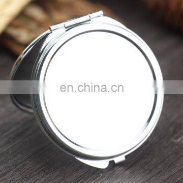 Blank Polish Chrome Circle Shape Metal Compact Mirror