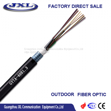 Aerial or in duct intalled single mode G.652D outdoor GYTA fiber optic cable