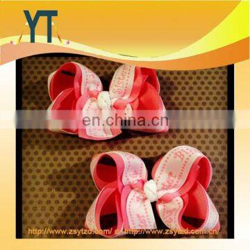 Top Grade Double Satin Big Hair Bow/Barrette/Hair Pin photo-3