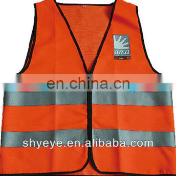 Red safety vest for workman uniform Hi-vis reflective fabric clothing