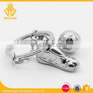 3D Silver Sport Metal Keychain for Football Match