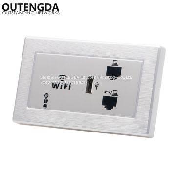 300M 120 IN-Wall Wireless AP for Hotel Domitory Office Rooms USB Charge Interface Access Point Socket WiFi Extender Rou