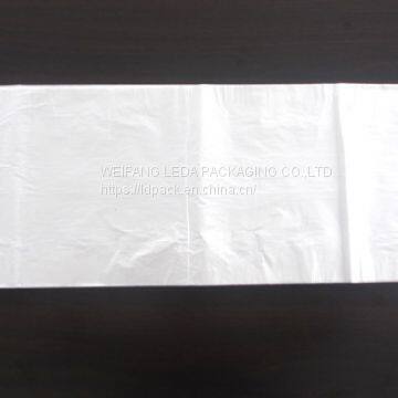 HDPE flat bag on block with head