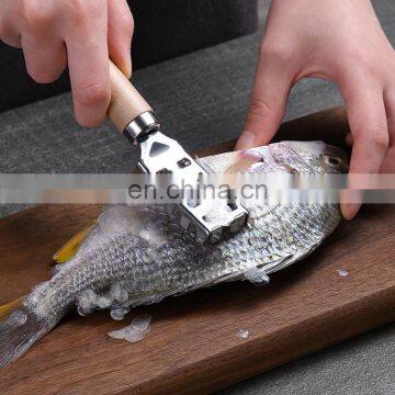 Home Kitchen Gadgets Fish Tools Fish Scraper Fast Cleaning Fish Skin Peeler With Knife