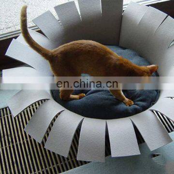 Comfortable Handmade Organic Wool Felt Cat Cave For Large Kittens photo-6