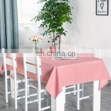 Wholesale Ready Made Solid Color Modern Fashion Waterproof Stain Resistant Rectangle Fancy Table Cloth photo-3