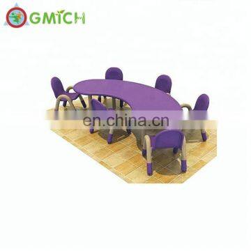 Kindergarten Furniture Baby Kids Study Plastic Table Desk and Chair photo-4