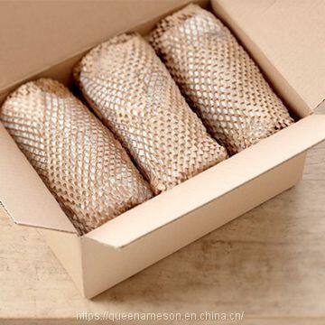 Green Honeycomb Attractive Presentation Kraft Paper Wrap Roll photo-2