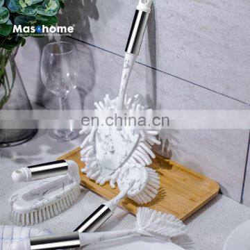 Masthome New Design Marble Stainless Steel Dish Brush Cleaning for Kitchen Washing photo-2
