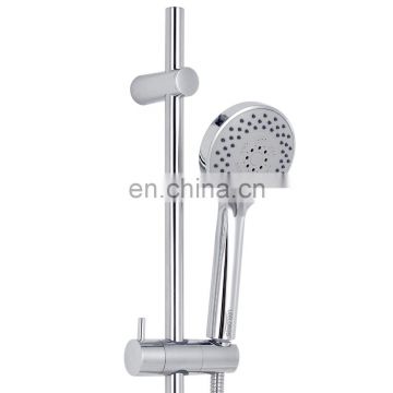 Diameter 19mm Slimsy Polished Stainless Steel Slide Bath Shower Bar Set with 3 ways shower