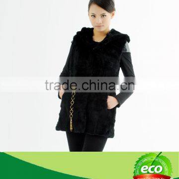 2014 Warm Custom Slim Fashion Rex Rabbit Fur Winter Coat for Women