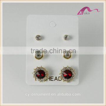 KaKa fashion earring jewelry with crystal for ladies earpins