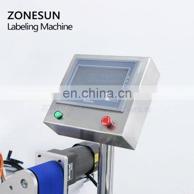 ZONESUN ZS-TB823 Horizontal Tube Sticker Automatic Crayon Plastic Round Bottle Labeling Machine For Cryo Vials photo-2