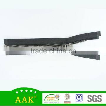 5# Nylon Zipper Black Nickel Teeth Open End Cap Style Auto Lock Slider With Puller A-13-05 photo-2
