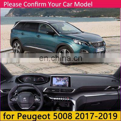 for Peugeot 5008 2017 2018 2019 2020 MK2 Anti-Slip Mat Dashboard Cover Pad Sunshade Dashmat Anti-uv Protect Carpet Accessories