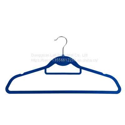Black Color Adult Velvet Suits Hanger Shirt Plastic Hanger With Shoulder Notches photo-2