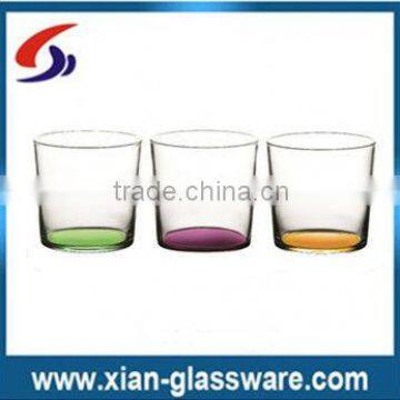 Promotional wholesales hand blow colored water glasses