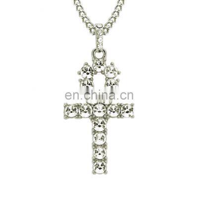 High Quality Delicate Christian Jewelry Gold Plated Stainless Steel Faith Crucifix Jesus Cross Pendant Necklace For Men