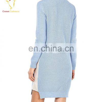 Модельный толстый вязаный черленковый длинный объемный свитер-платье photo-4