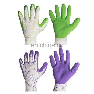 13 Guage Knitted Work Glove Coated  Foam Latex Palm Glove Garden Gloves Foam Latex Coated Work Gloves