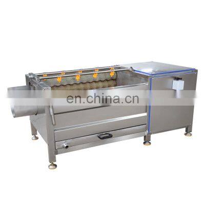 Fully Automatic Electric Brush Roller Washing Machine for Sweet Potato Taro Ginger Carrot Cassava Peeling Machine Price photo-5