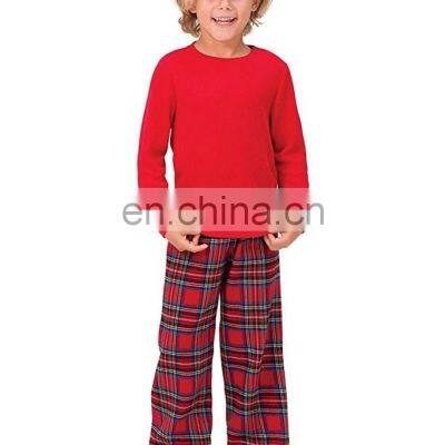Wholesale Logo Autumn and Winter Children and Infants Adult Family Long-sleeved Plaid Pants Christmas Home Clothes Pajamas photo-3