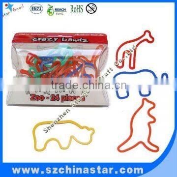 Zoo shapes 100% silicon rubber bands