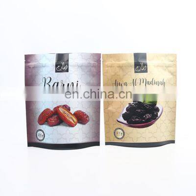 Custom Logo Reusable 300g Plastic Self Press Seal Zipper Plastic Stand up Jujube Dry Fruit Bags photo-3