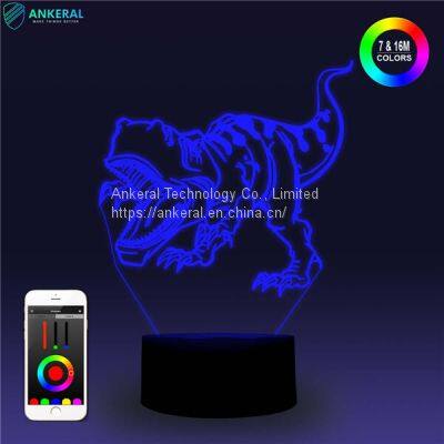 Creative Dinosaur 3D Light APP Control 3D Lamps